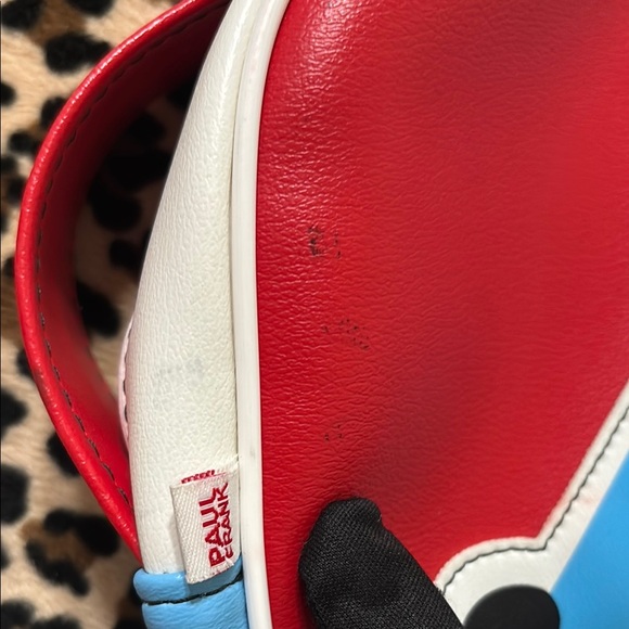 2003 PAUL FRANK β€οΈπ Vintage Zipper Shoulder Bag Y2K Red Blue William the Mouse - Picture 14 of 16